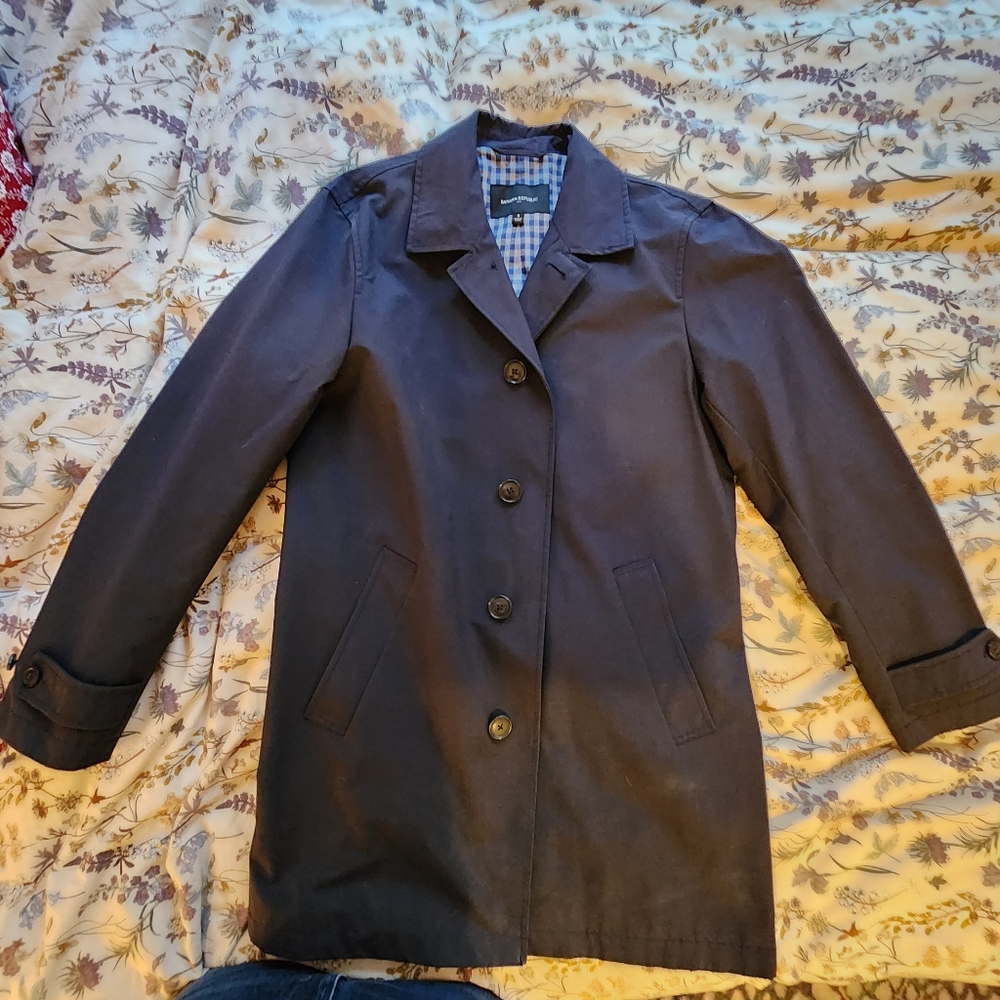 Banana Republic Trench Coat (Navy, Small)